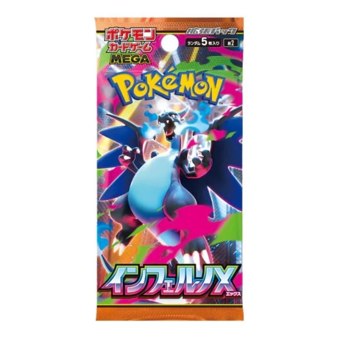 Eevolvd inferno x booster pack med 7 kort i paketet direkt fran Pokemon Center Japan