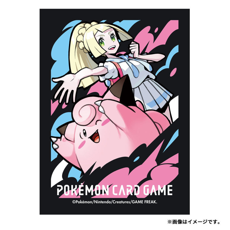 Eevolvd Lillie och Clefairy Pokemon Center Kort sleeve med exklusiv konst direkt fran Pokemon Center Japan