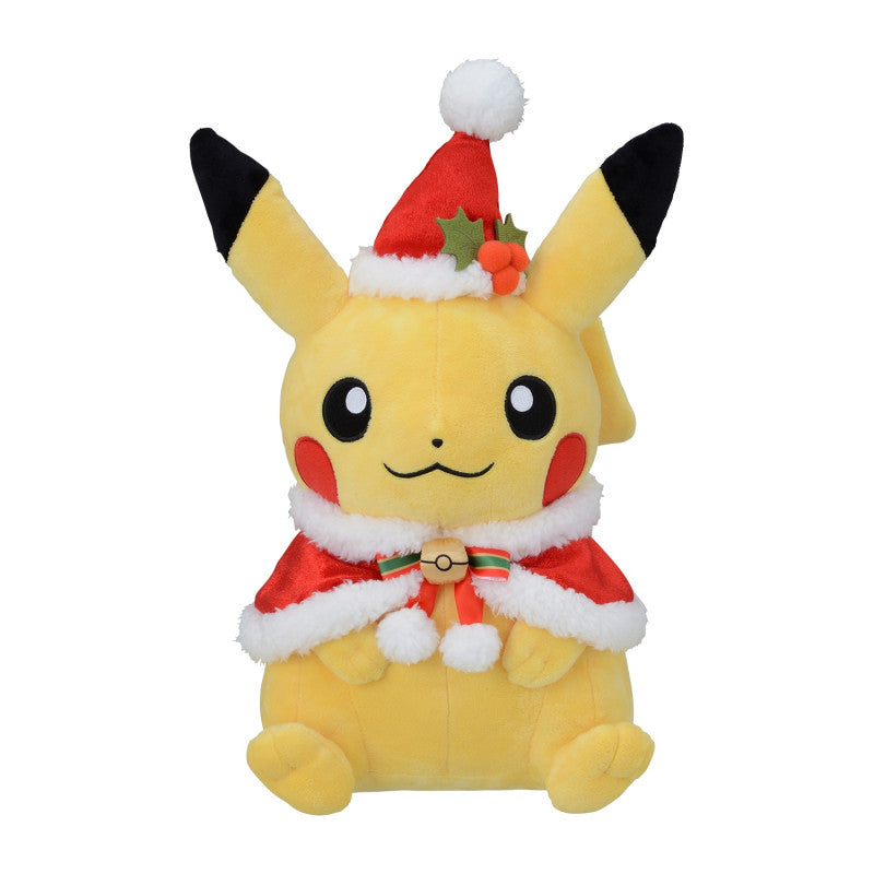 Eevolvd Pikachu Jul Plush med tomte hatt och halsduk direkt fran Pokemon Center Japan
