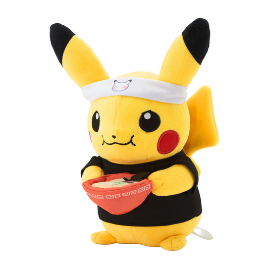 Eevolvd Pikachu Ramen gosedjur med nudlar och traditionella Japanska klader direkt fran Pokemon Center Japan
