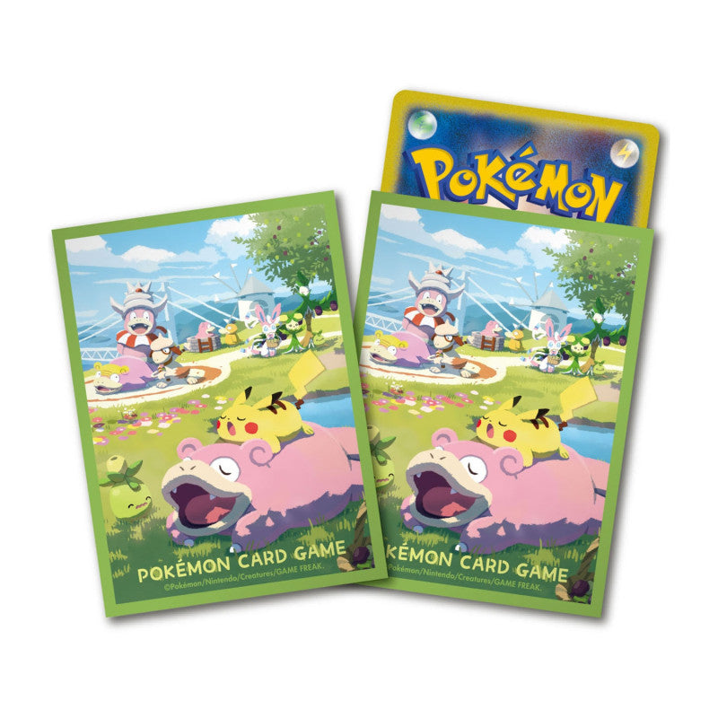 Eevolvd Pikachu och Slowpoke Kagawa Pokemon Center Kort sleeve med exklusiv konst direkt fran Pokemon Center Japan