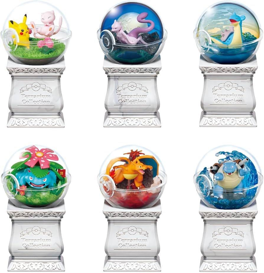 Eevolvd Rement Terrarium med unika statyer av pokemon direkt fran Pokemon Center Japan