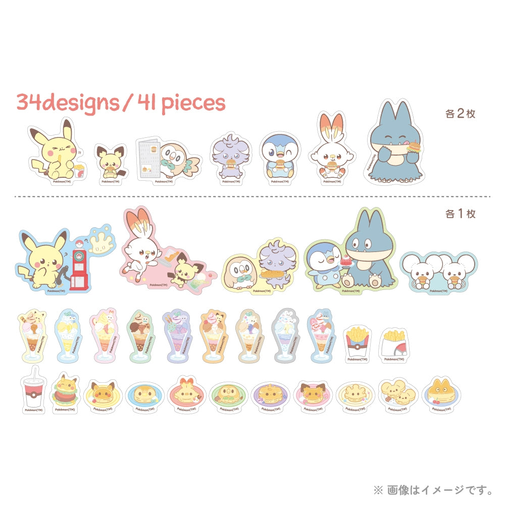 eevolvd flake seal diner pokemon poke peace stickers example sheet