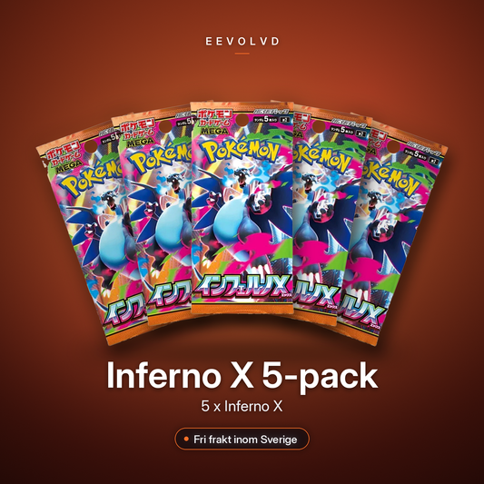 Eevolvd Inferno X 5-pack med 5 st japanska Inferno X booster packs