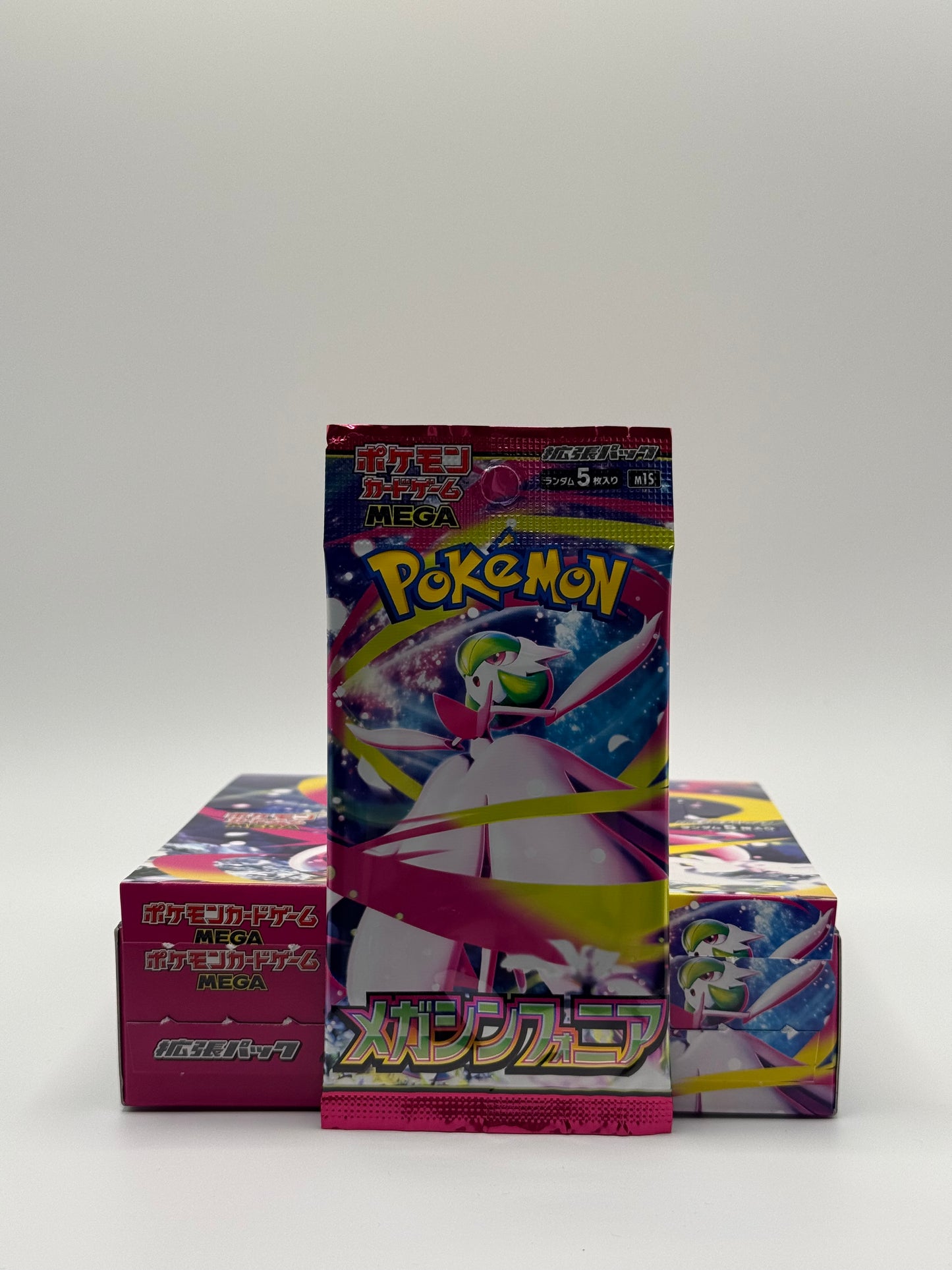 Eevolvd Pokemon Mega Symphonia Booster Pack med pack art sedd fran framsidan direkt fran pokemon center japan