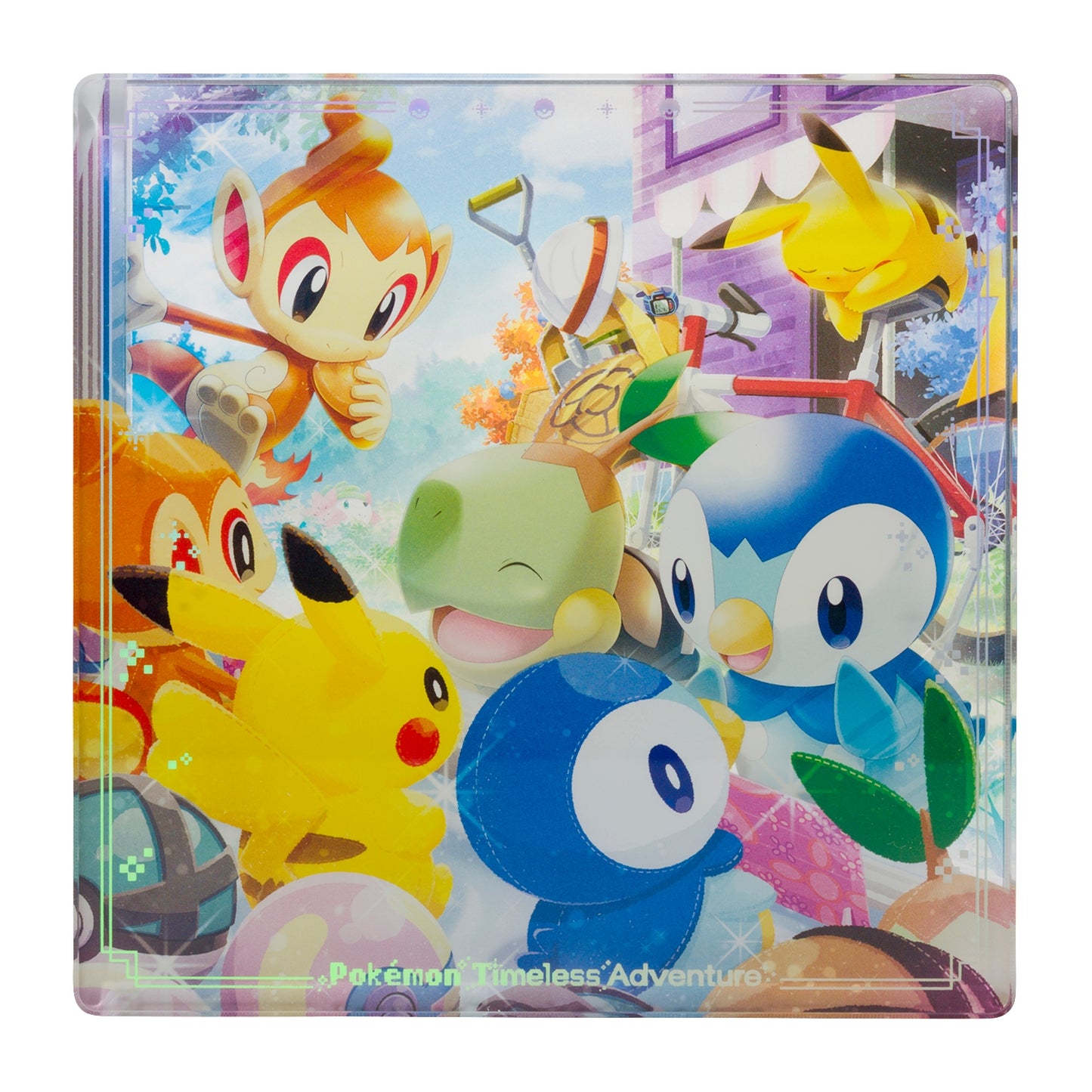 eevolvd pokemon center japan 30th anniversary timeless adventure acrylic block front side 