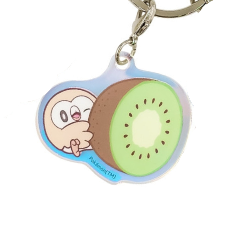 eevolvd rowlet pokemon acryllic keychain front direkt fran pokemon center japan