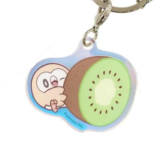 eevolvd rowlet pokemon acryllic keychain front direkt fran pokemon center japan