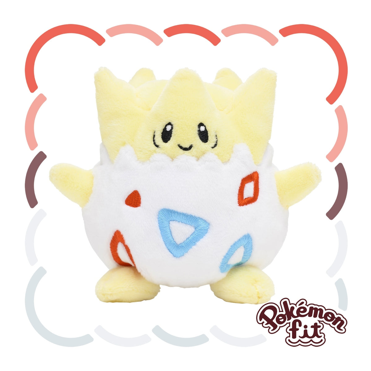 eevolvd togepi pokemon fit plush front sidan som visas direkt fran pokemon center japan